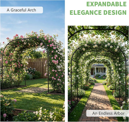 Garden Arch Trellis, 87in H x 75in L Tall Garden Archway