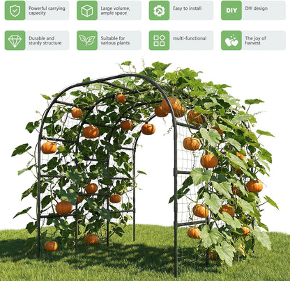 Garden Arch Trellis, 87in H x 75in L Tall Garden Archway
