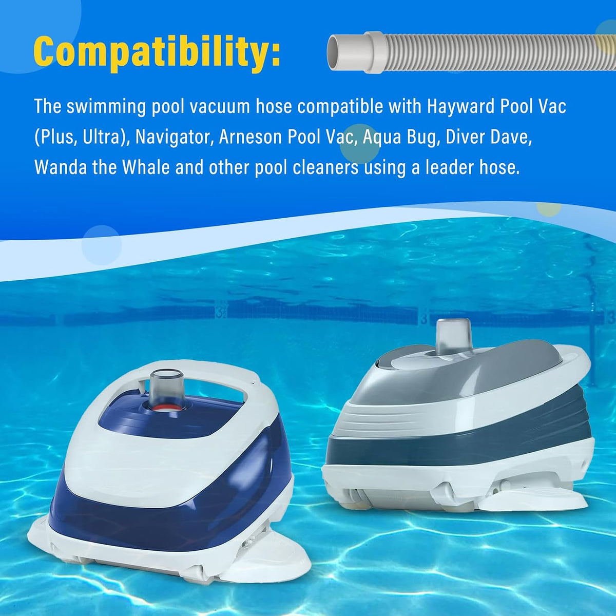 Pool Vacuum Leader Hose V532LG Compatible with Hayward Pool Vac