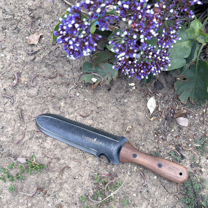 Hori Hori Gardening Knife for Weeding, Digging, Pruning, and Cultivating - Stainless Steel Full Tang Blade | Marks for Measuring Planting Depth