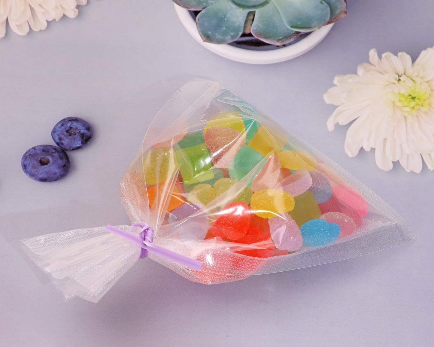 80pcs plastic Twist Ties Plant Ties Reusable Bread Twist Ties cake pop ties Cable Ties Candy Ties for Bags 4 Inch (Purple)