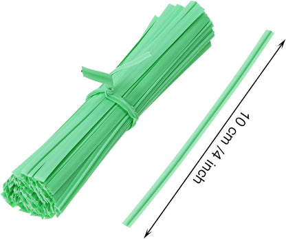 80pcs plastic Twist Ties Plant Ties Reusable Bread Twist Ties cake pop ties Cable Ties Candy Ties for Bags 4 Inch (Purple)