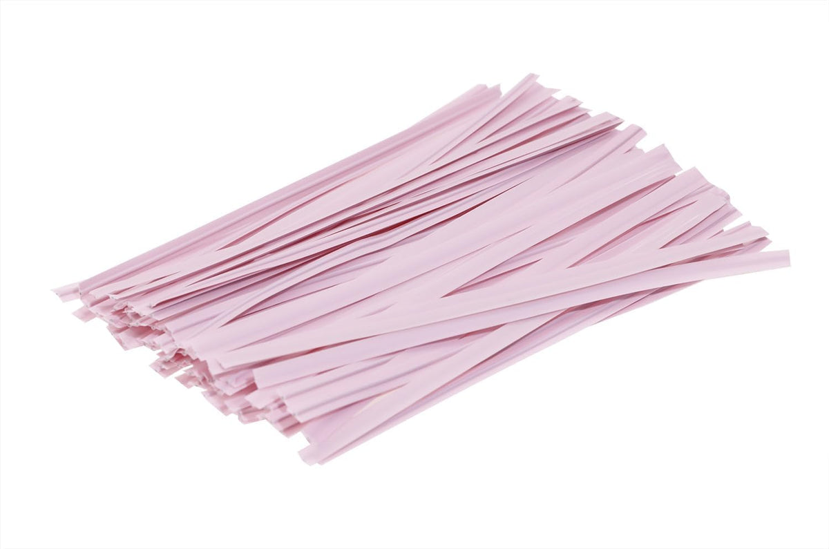80pcs plastic Twist Ties Plant Ties Reusable Bread Twist Ties cake pop ties Cable Ties Candy Ties for Bags 4 Inch (Purple)