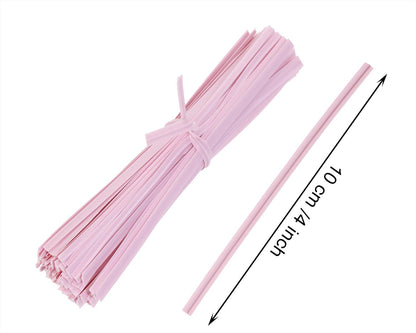 80pcs plastic Twist Ties Plant Ties Reusable Bread Twist Ties cake pop ties Cable Ties Candy Ties for Bags 4 Inch (Purple)