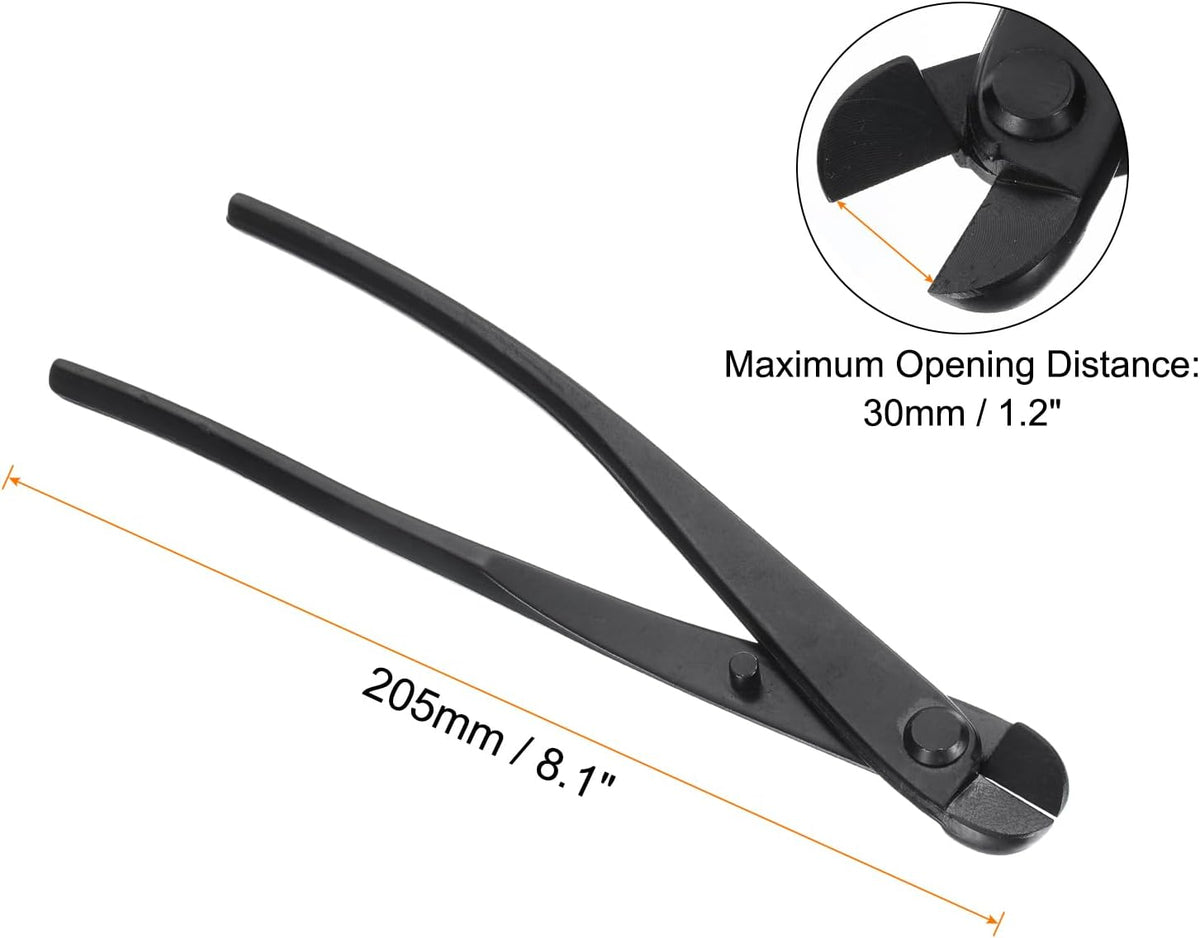 Bonsai Wire Scissors 8.1 Inch 205mm Bonsai Tool Branch Wire Cutter Branch Cutter, Black