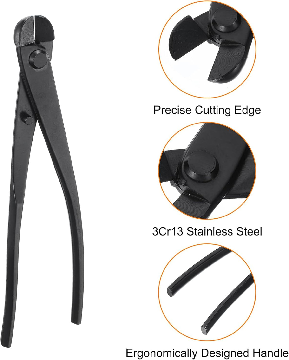 Bonsai Wire Scissors 8.1 Inch 205mm Bonsai Tool Branch Wire Cutter Branch Cutter, Black