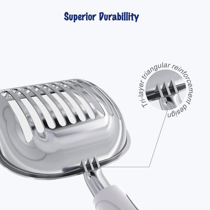 Cat Litter Scoop, Aluminum Alloy Sifter, Kitty Metal Scooper, Deep Shovel, Long Handle, Poop Sifting, Kitten Pooper Lifter, Durable, Heavy Duty, for Litter Box