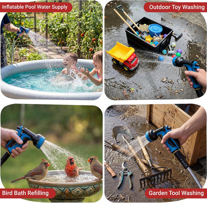 100ft Metal Garden Hose with Upgraded Leak‑Proof Rubber Sleeve