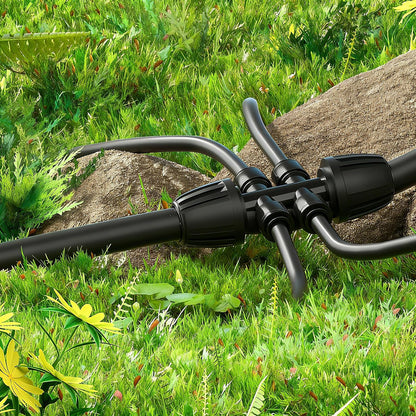1/4" Irrigation Dripline Tubing (100 Ft Roll), Saving 80% Water, 6" Emitter Spacing, 0.5 GPH Emitters Built-In Drip Irrigation Line with 1/4" Fittings Included, Black