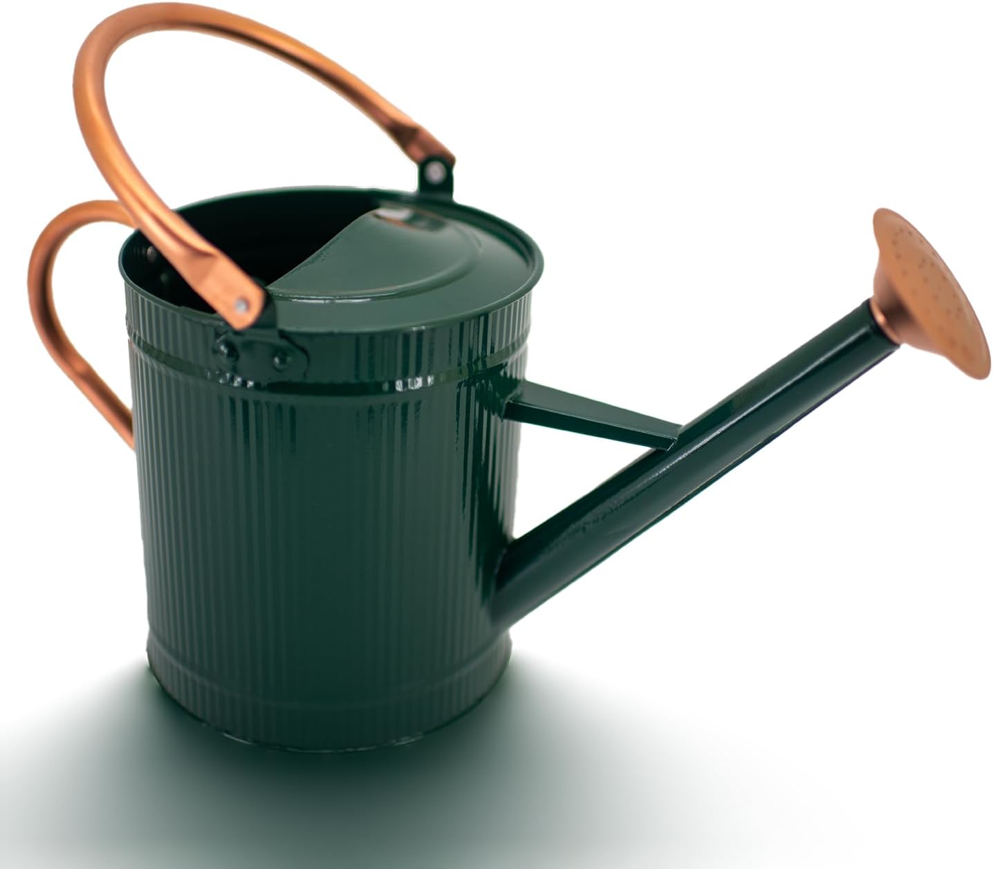 1 Gallon Red Metal Watering Can, Removable Spout