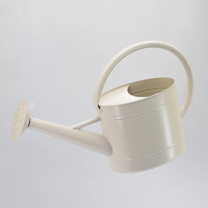 1 Gallon Red Metal Watering Can, Removable Spout