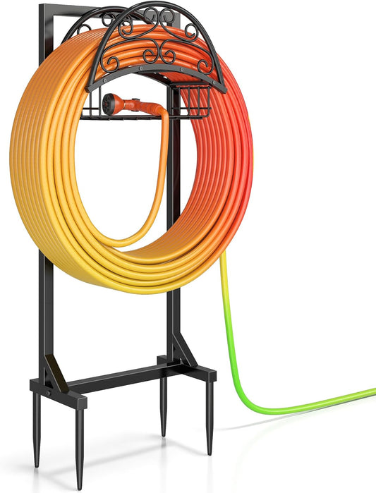 Garden Hose Holder, Rustproof Water Hose Reel for Outside