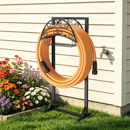Garden Hose Holder, Rustproof Water Hose Reel for Outside