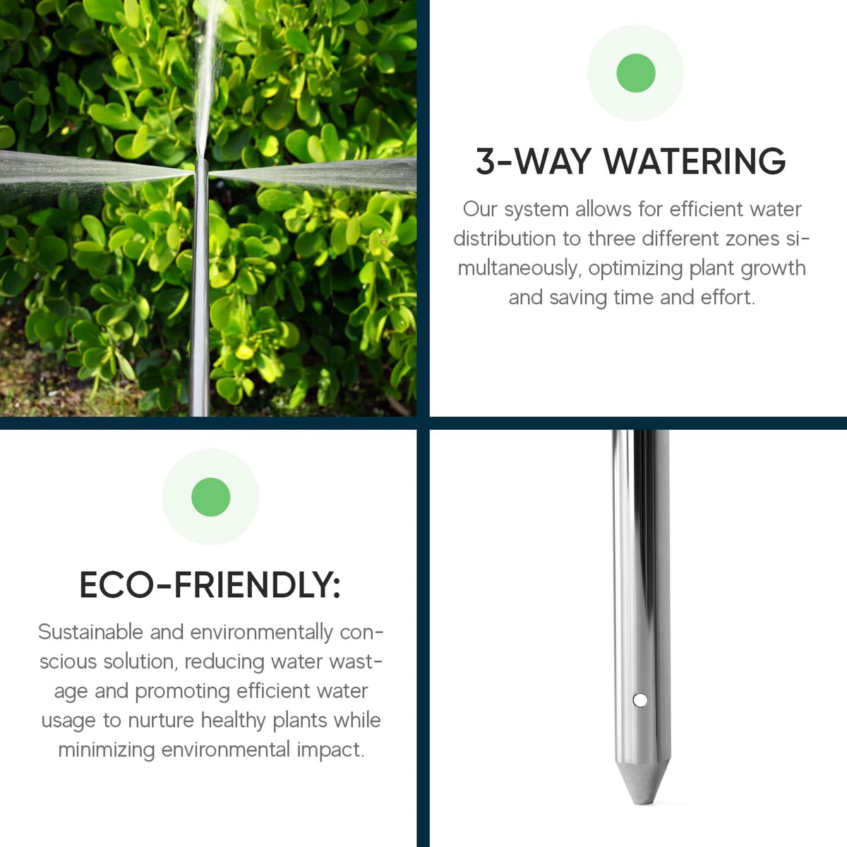 Stainless Steel Deep Root Feeder for Tree Watering Spike Tool Irrigation for Outdoor Plants System Wand T-Handle One-Piece