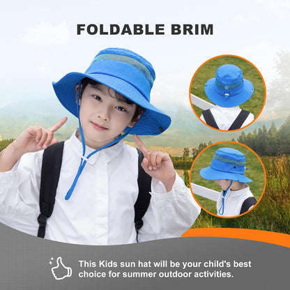 Kids Mosquito Head Net Hat UPF 50+ Sun Protection Bug Cap