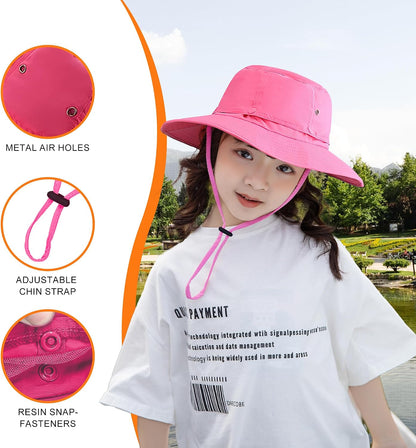 Kids Mosquito Head Net Hat UPF 50+ Sun Protection Bug Cap