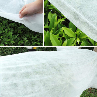 Plant Cold Cover, Thickened Breathable Heat Preservation Winter Plant Covers, Frost Blankets for Outdoor Plants Winter or Floating Row Covers Shade Cloth for Gardens,(9.8ft*49.2ft-White)