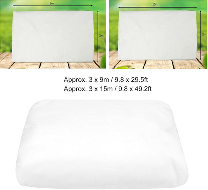 Plant Cold Cover, Thickened Breathable Heat Preservation Winter Plant Covers, Frost Blankets for Outdoor Plants Winter or Floating Row Covers Shade Cloth for Gardens,(9.8ft*49.2ft-White)
