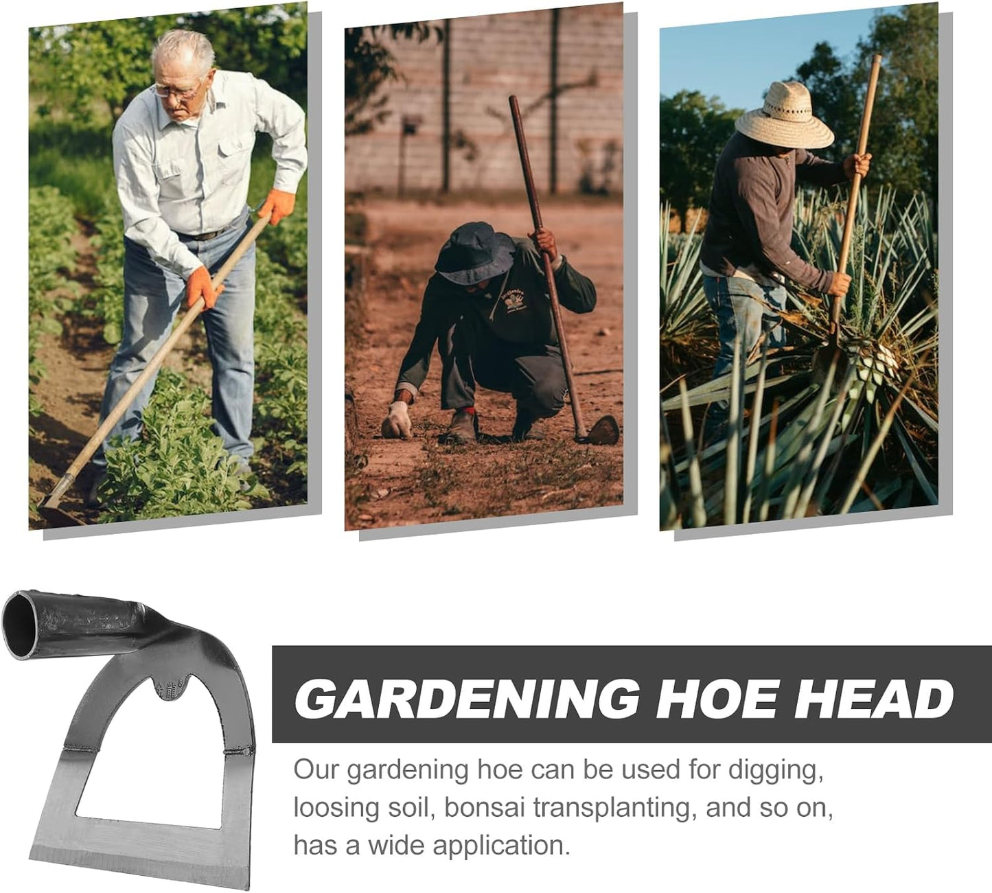 Hollow Hoe Garden Tool Heavy Duty Garden Hoe for Weeding Soil Loosening Ditching Sowing and Tillage Tools for Backyard Farm and Vegetable Beds 8.38 X 6.69 X 4.80 in