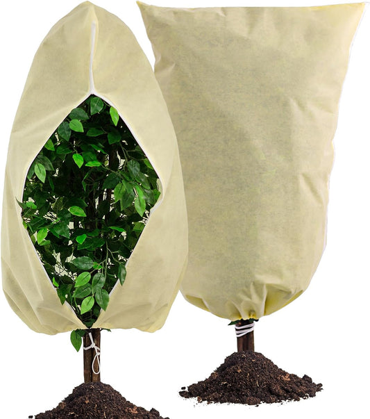 2 Packs Plant Covers Freeze Protection (31.5''W x 47.2''H 2.92oz/yd²)