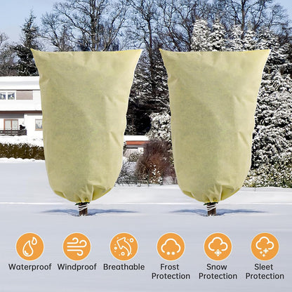 2 Packs Plant Covers Freeze Protection (31.5''W x 47.2''H 2.92oz/yd²)