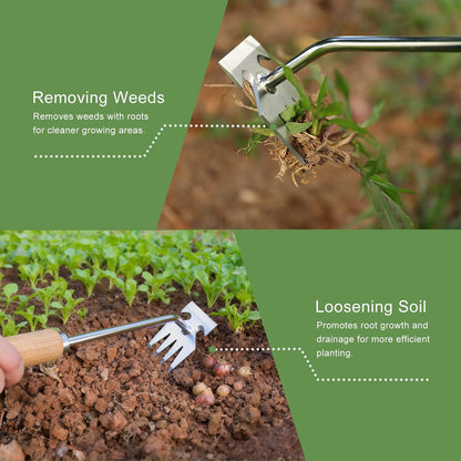 Weed Puller Tool, Weeding Tool, Weed Pulling Tool, Garden Tools, Weed Remover Tool, Stainless Steel, Anti-Detachment, Gardening Essentials, Gardening Hand Tools for Backyard Planting Weeding