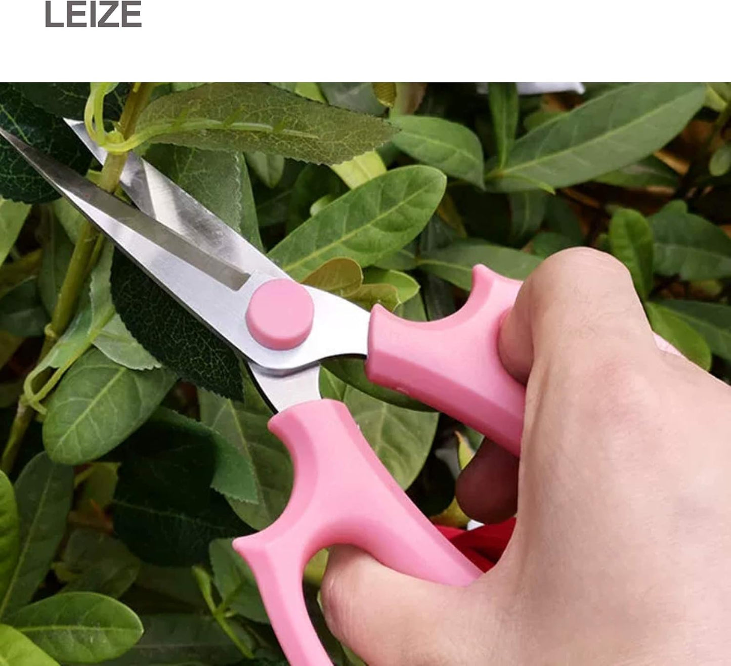 Flower Scissors, Premium Thickened Stainless Steel Floral Shears, Strong Pruner for Flowers, Branches and Leaves (Grey Green Slender)