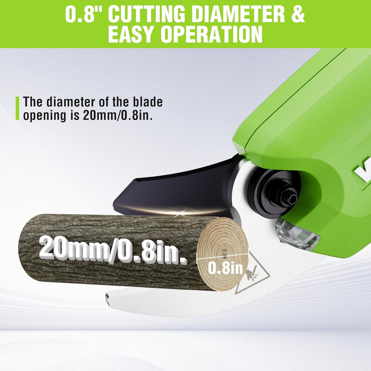 7.2V Electric Pruning Shears, 0.8" Cutting Diameter