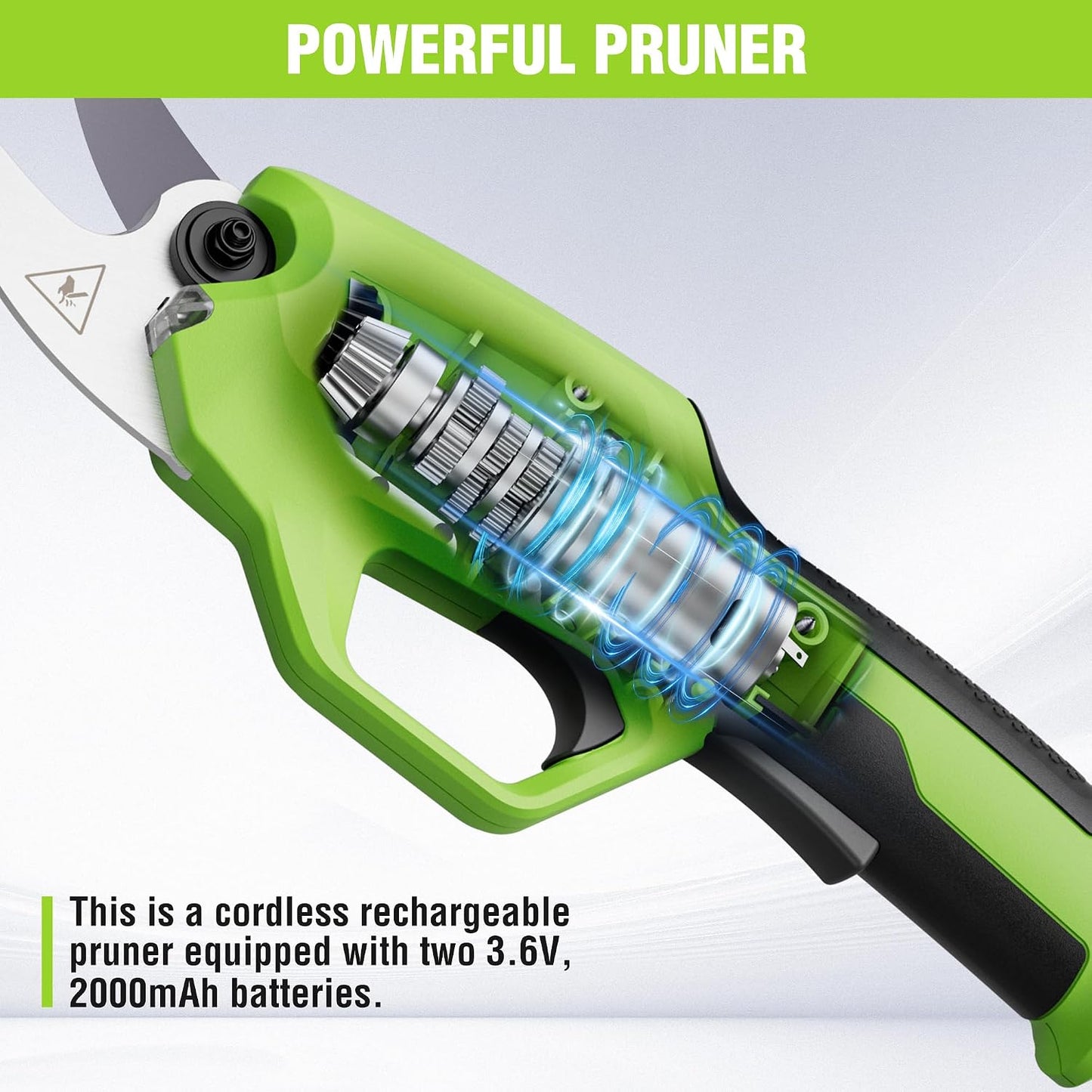 7.2V Electric Pruning Shears, 0.8" Cutting Diameter