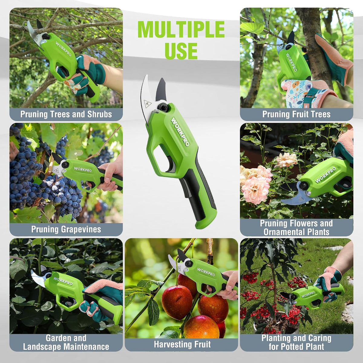 7.2V Electric Pruning Shears, 0.8" Cutting Diameter