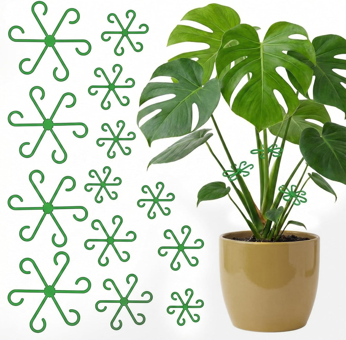 16PCS Plant Stem Support Clips for Indoor Climbing Houseplants