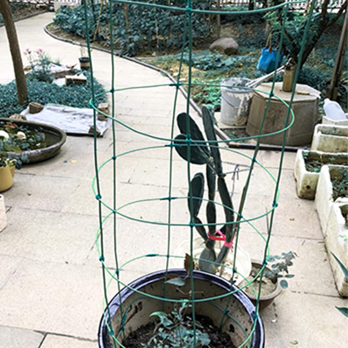 Green Garden Wire 2mm- 100 Feet Garden Plant Ties Plant Wire for Climbing Plants Plants Twist Ties for Tomatoes Support Vines Vegetables Flowers Indoor & Outdoor Gardening Training