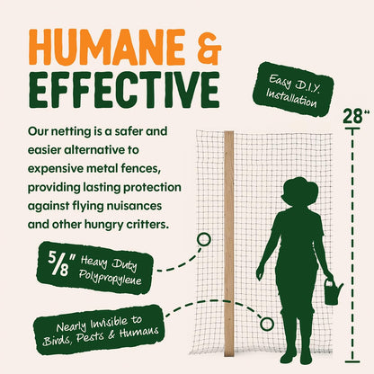 Bird-X Protective Mesh Netting for Fruit Trees & Berries - 28 x 28 ft