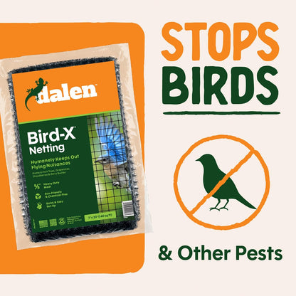 Bird-X Protective Mesh Netting for Fruit Trees & Berries - 28 x 28 ft