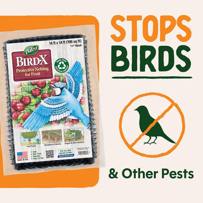 Bird-X Protective Mesh Netting for Fruit Trees & Berries - 28 x 28 ft