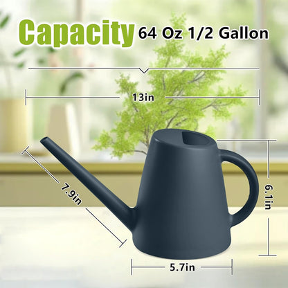 Plant Watering Cans for Indoor and Outdoor Home Garden Plants - with Long Spout - Blackish Green - 1/2 Gallon