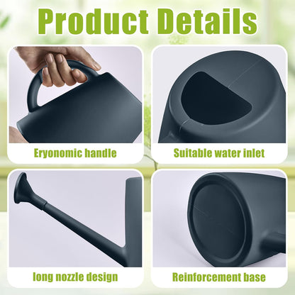 Plant Watering Cans for Indoor and Outdoor Home Garden Plants - with Long Spout - Blackish Green - 1/2 Gallon