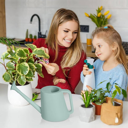 Plant Watering Cans for Indoor and Outdoor Home Garden Plants - with Long Spout - Blackish Green - 1/2 Gallon