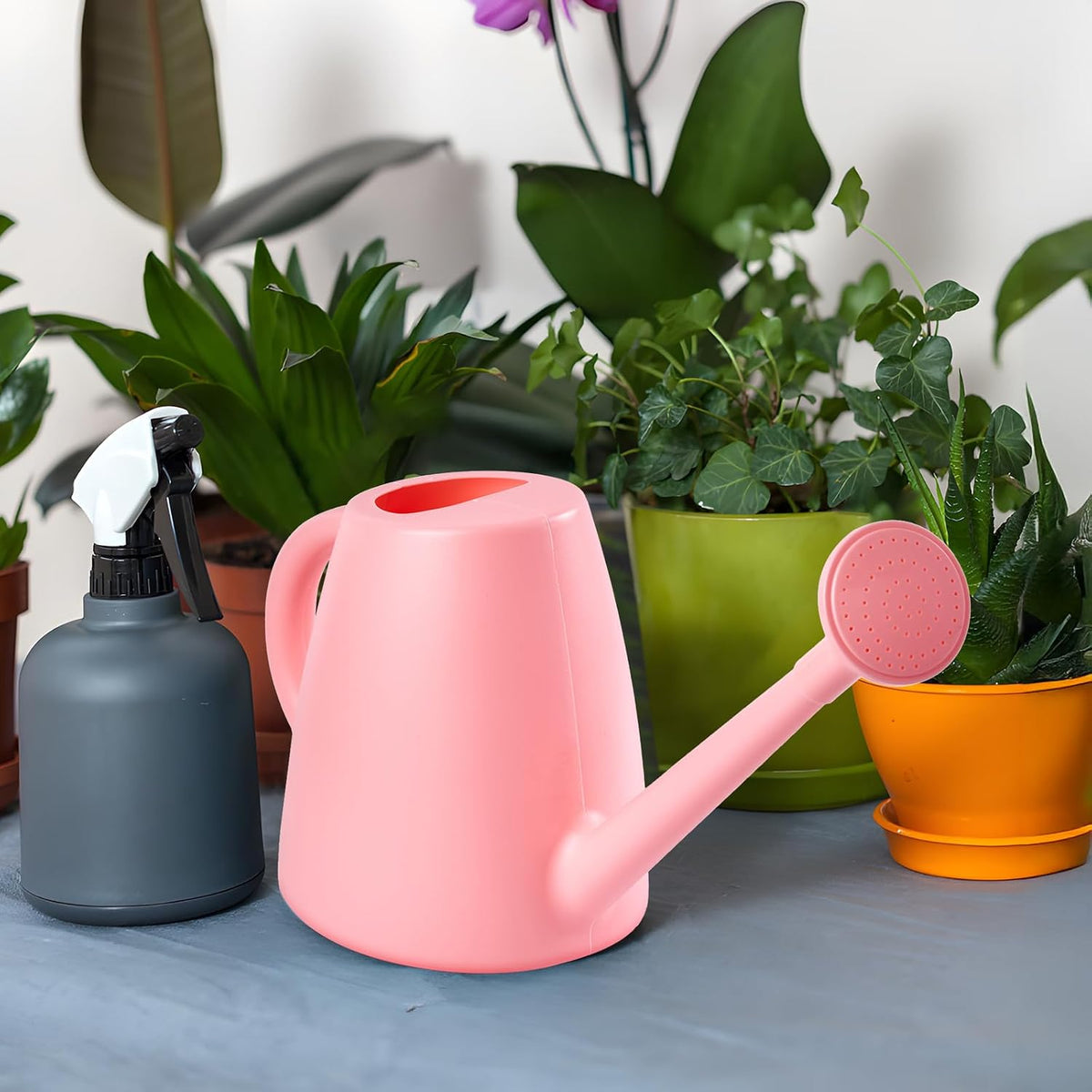 Plant Watering Cans for Indoor and Outdoor Home Garden Plants - with Long Spout - Blackish Green - 1/2 Gallon