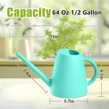 Plant Watering Cans for Indoor and Outdoor Home Garden Plants - with Long Spout - Blackish Green - 1/2 Gallon