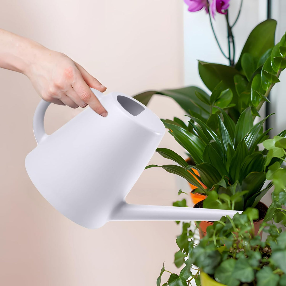 Plant Watering Cans for Indoor and Outdoor Home Garden Plants - with Long Spout - Blackish Green - 1/2 Gallon
