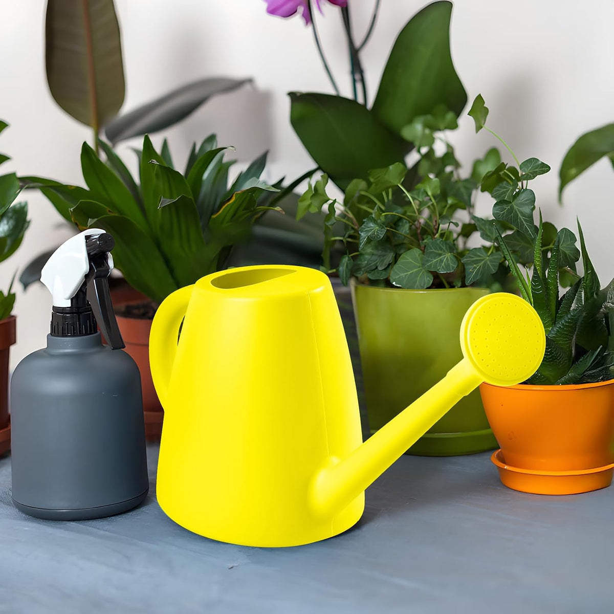 Plant Watering Cans for Indoor and Outdoor Home Garden Plants - with Long Spout - Blackish Green - 1/2 Gallon