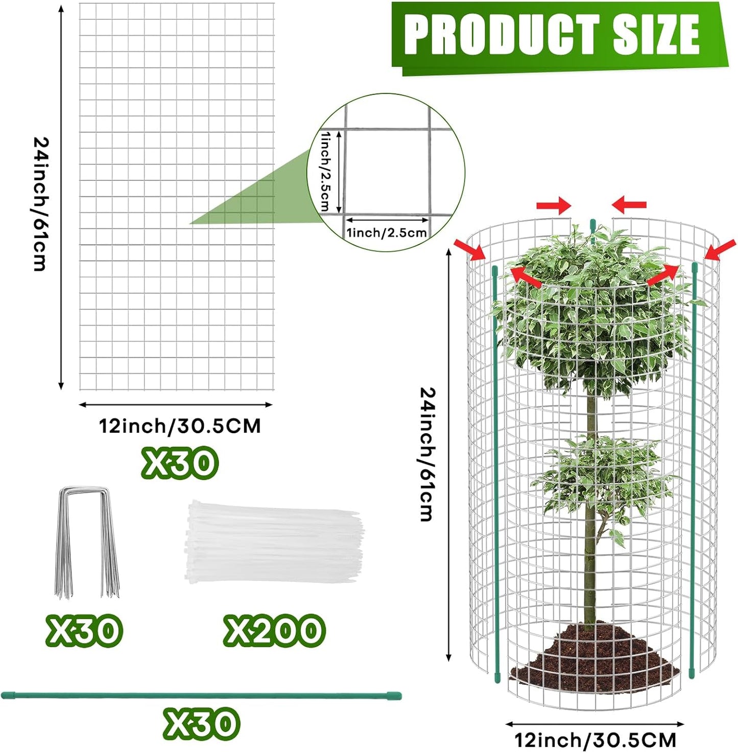 10 Set Plant Protectors from Animals, Galvanized Plant Cages for Outdoor