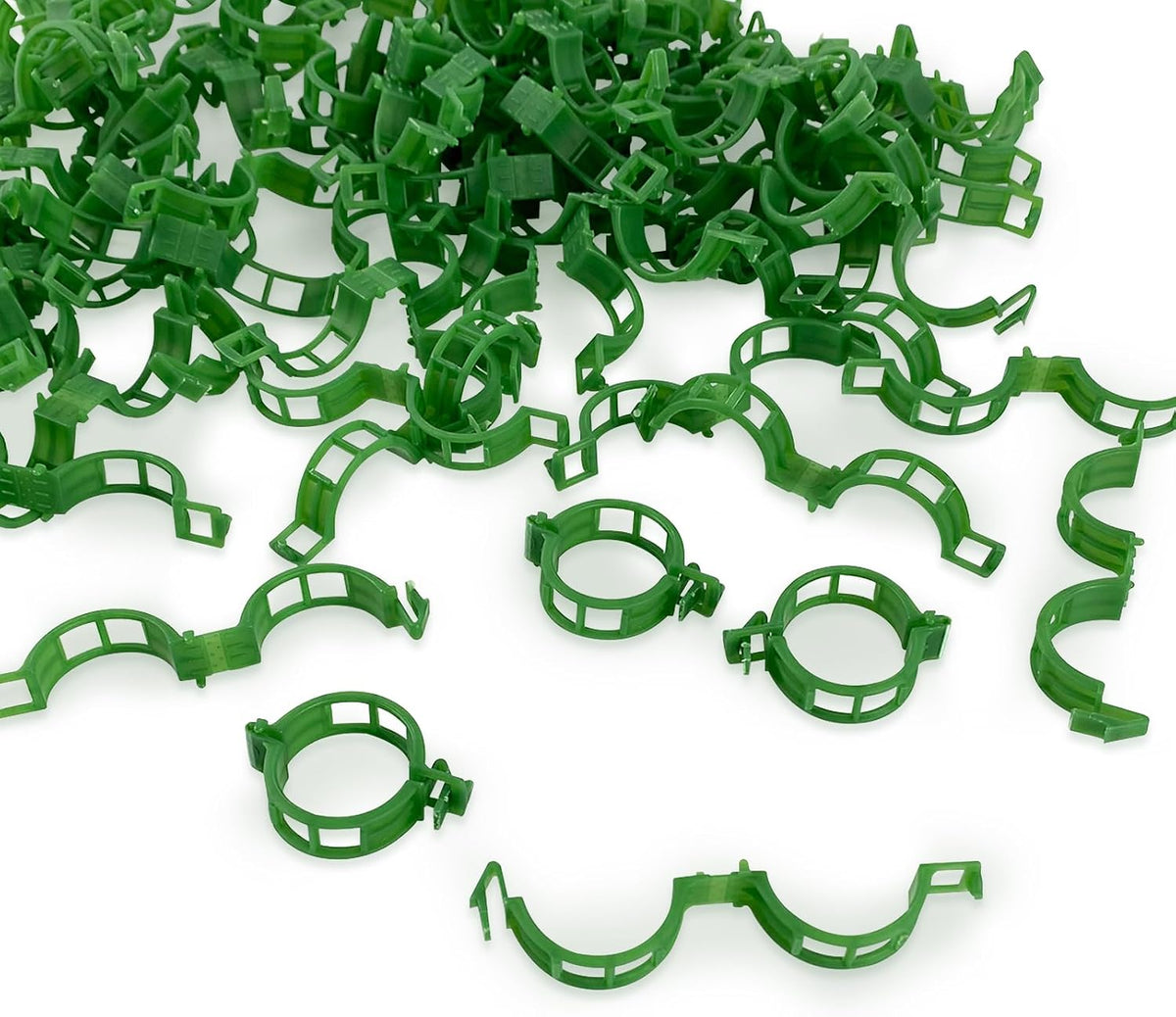 100PCS Plant Support Clips, Plastic Garden Clips for Climbing Plants, Tomato and Cucumber Support Clips for Greenhouse and Outdoor Use