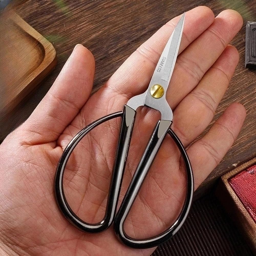 6 Inch All Stainless Steel Sewing Scissors, Sharp Tailor Scissors for Embroidery, Sewing, Craft, DIY Art Work & Daily Use for Home Office School Rose Gold