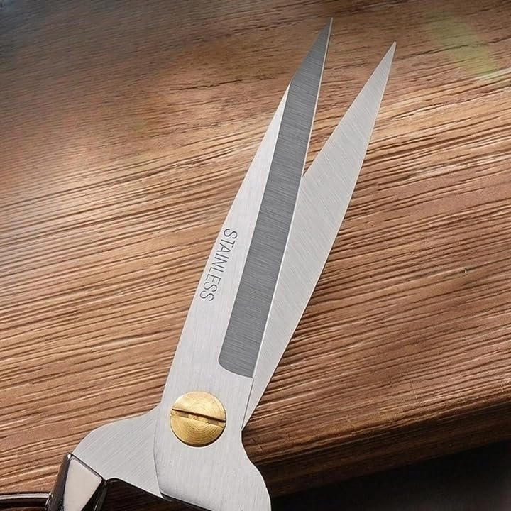 6 Inch All Stainless Steel Sewing Scissors, Sharp Tailor Scissors for Embroidery, Sewing, Craft, DIY Art Work & Daily Use for Home Office School Rose Gold