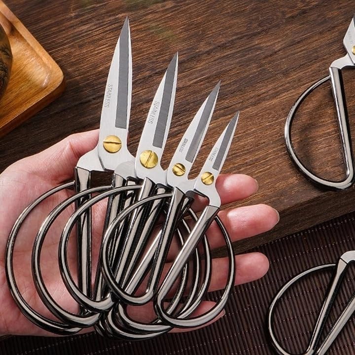 6 Inch All Stainless Steel Sewing Scissors, Sharp Tailor Scissors for Embroidery, Sewing, Craft, DIY Art Work & Daily Use for Home Office School Rose Gold