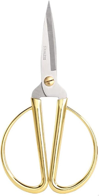 6 Inch All Stainless Steel Sewing Scissors, Sharp Tailor Scissors for Embroidery, Sewing, Craft, DIY Art Work & Daily Use for Home Office School Rose Gold
