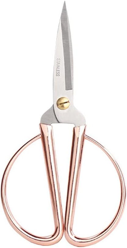 6 Inch All Stainless Steel Sewing Scissors, Sharp Tailor Scissors for Embroidery, Sewing, Craft, DIY Art Work & Daily Use for Home Office School Rose Gold