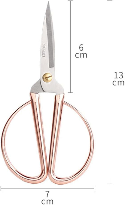 6 Inch All Stainless Steel Sewing Scissors, Sharp Tailor Scissors for Embroidery, Sewing, Craft, DIY Art Work & Daily Use for Home Office School Rose Gold